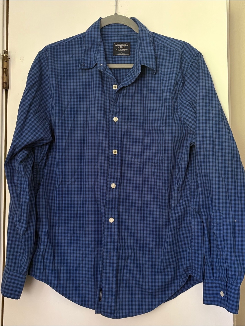 Men's blue gingham